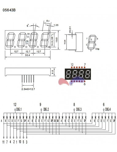 Tube Digital Display 4 Bits