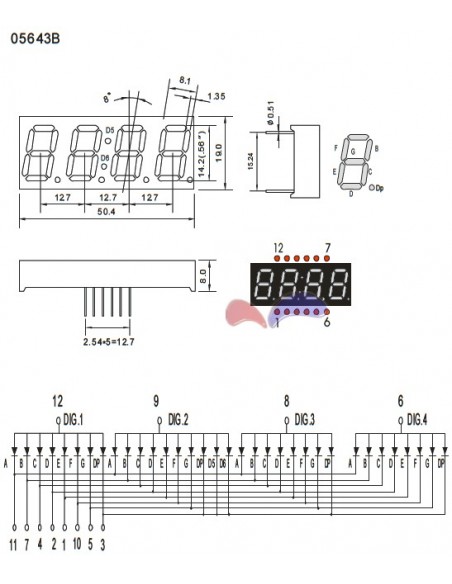 Tube Digital Display 4 Bits