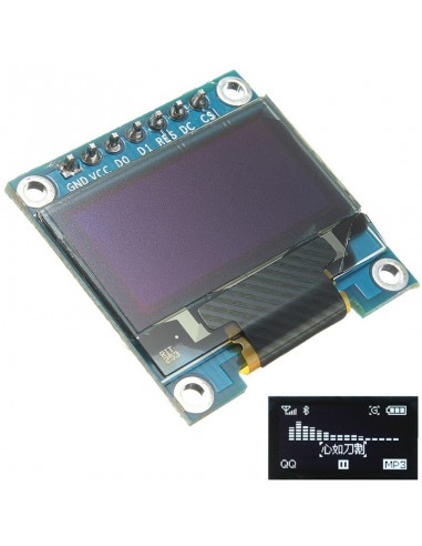 0.96" 128X64 OLED LCD Display (I2C, SPI)