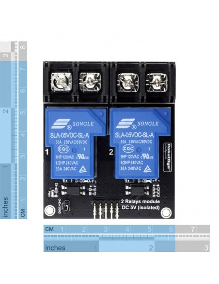 Реле - 2 канала 5V (30A)