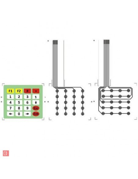 4x4 Matrix Keypad Membrane Switch
