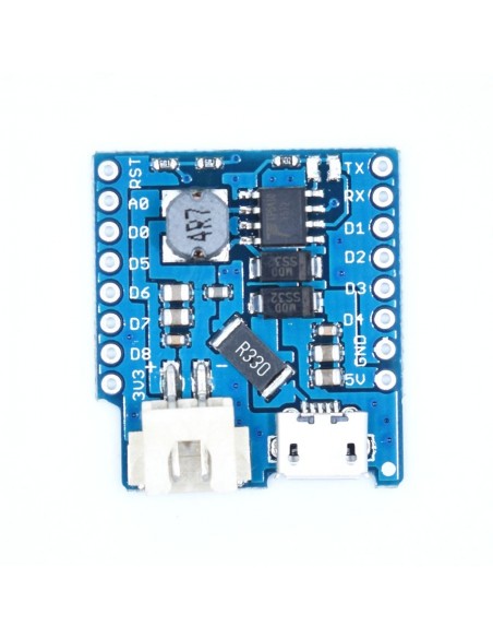 Battery Shield For WeMos D1 mini single lithium battery charging & boost