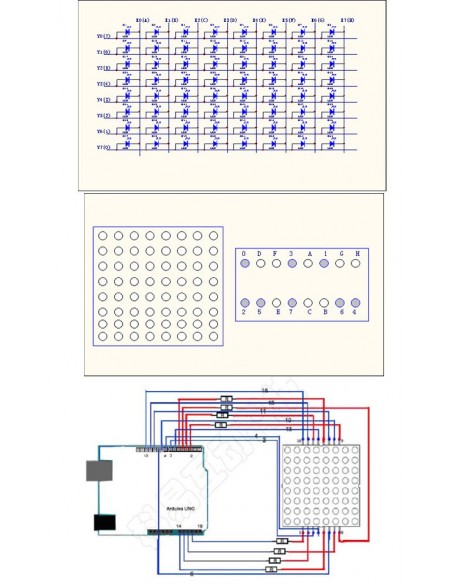 Экран - LED Dot matrix 8x8