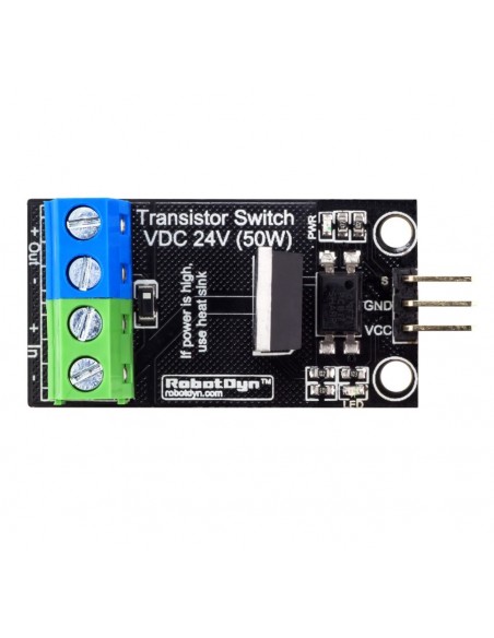 Transistor MOSFET DC Switch, 5V logic, DC 24V/30A with optocouplers