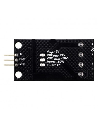 Transistor MOSFET DC Switch, 5V logic, DC 24V/30A with optocouplers