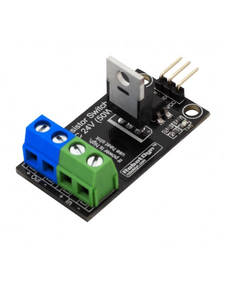 Transistor MOSFET DC Switch, 5V logic, DC 24V/30A with optocouplers
