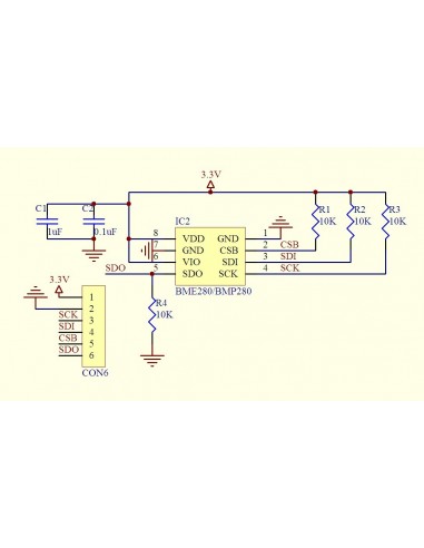 BMP280 3.3 Digital Barometric Pressure Altitude Sensor I2C SPI