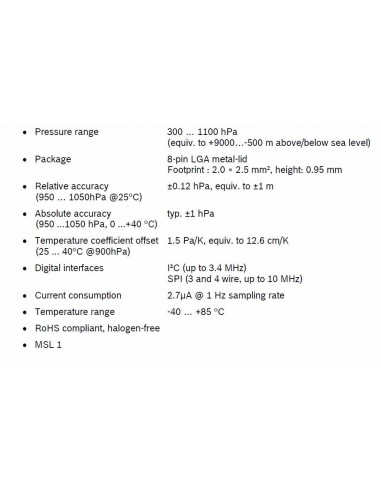 BMP280 3.3 Digital Barometric Pressure Altitude Sensor I2C SPI