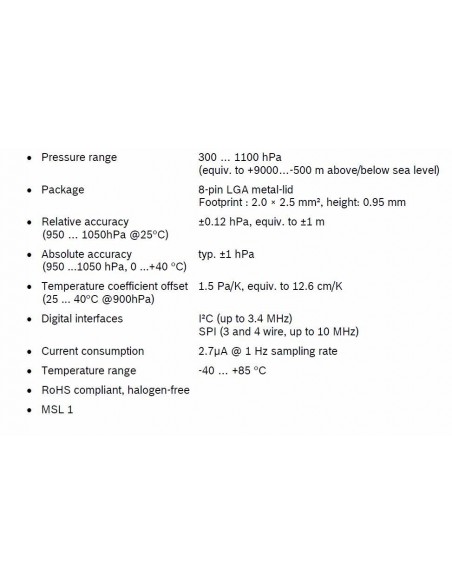 BMP280 3.3 Digital Barometric Pressure Altitude Sensor I2C SPI