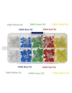 LEDs Set 3V 20mA 300PCS 3mm 5mm 2