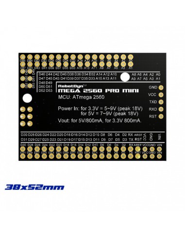 Mega 2560 PRO (Embed) CH340G/ATmega2560-16AU (no pinheaders)