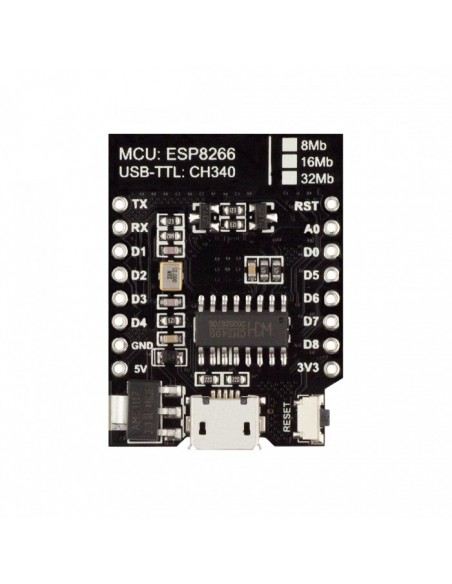 WIFI D1 MINI ESP8266 dev. board, USB CH340G (32Mb flash)