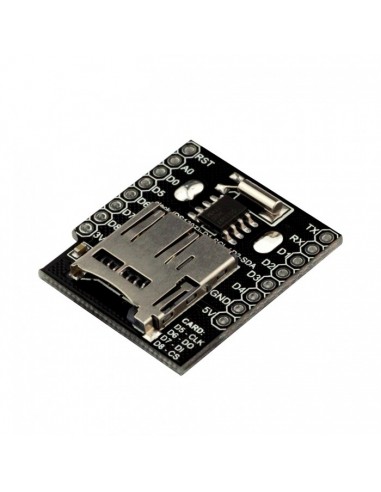 WIFI D1 mini - Data logger shield: RTC DS1307 with battery + MicroSD