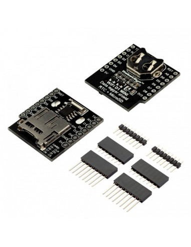 WIFI D1 mini - Data logger shield: RTC DS1307 with battery + MicroSD