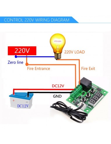 W1209 DC 12V thermostat