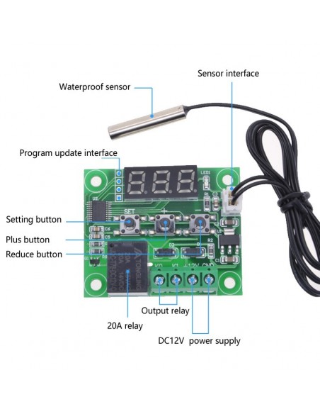 W1209 DC 12V thermostat