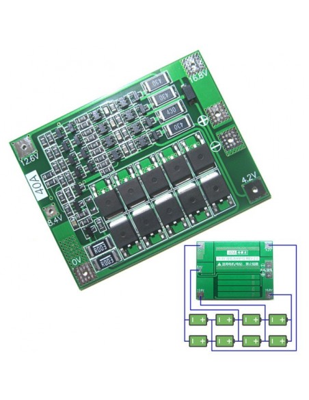 4S 40A Li-ion Lithium Battery 18650 Charger Protection Board