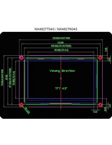 4.3" Nextion Enhanced HMI Display