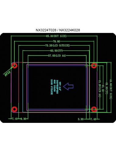 2.8" Nextion Enhanced HMI Display