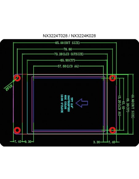 2.8" Nextion Enhanced HMI Display