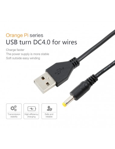 USB to DC 4.0MM - 1.7MM Power Cable