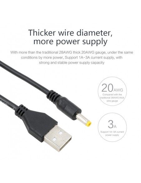 USB to DC 4.0MM - 1.7MM Power Cable