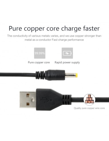 USB to DC 4.0MM - 1.7MM Power Cable