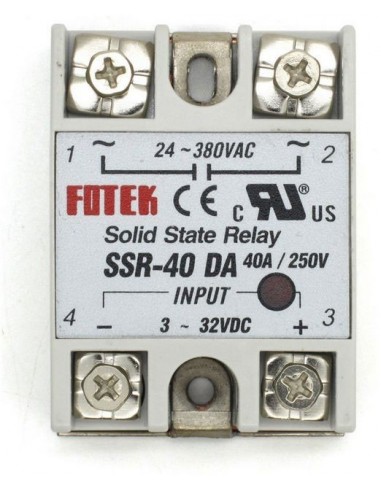 1ch Solid State Relay SSR 40A with Protective Flag