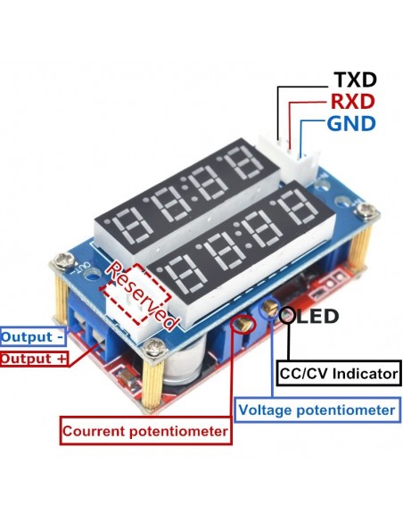 XL4015 5A Adjustable Power CC/CV Step-down Charge Module LED