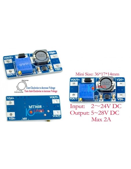 MT3608 DC-DC Step Up Power Module 2A
