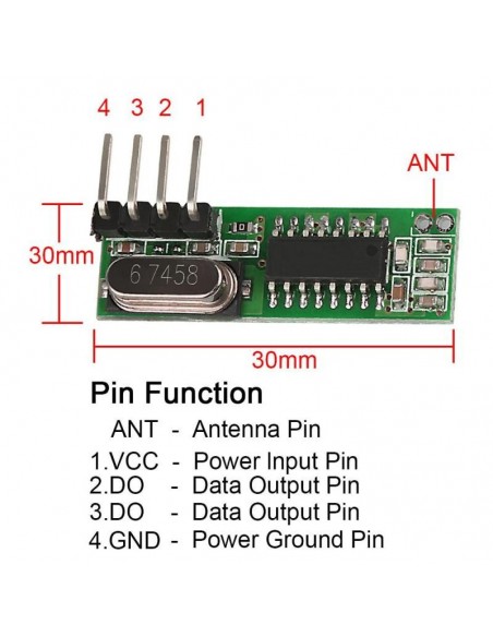 QIACHIP 433mhz Mini Low Power RF Relay Receiver + Transmitter Module 
