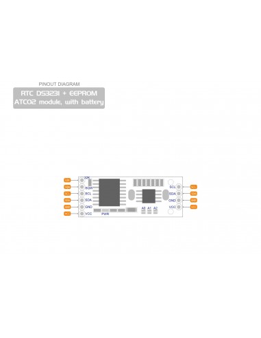 RTC DS3231 + EEPROM ATC02 module, with battery