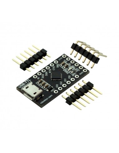 USB-Serial adapter/microcontroller CP2104, 5V/3.3V, digital I/O, Micro-USB