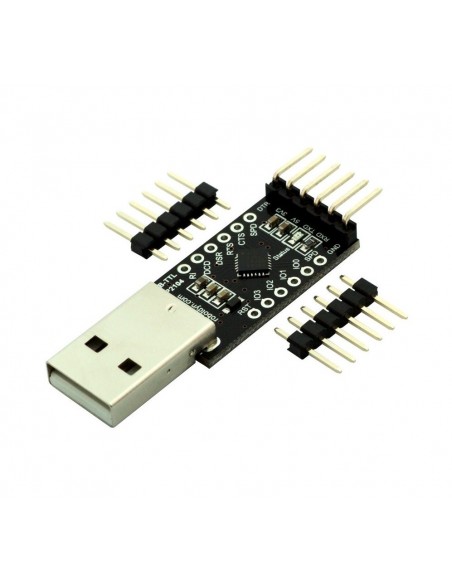 USB-Serial adapter/microcontroller CP2104, 5V/3.3V, digital I/O, USB-A