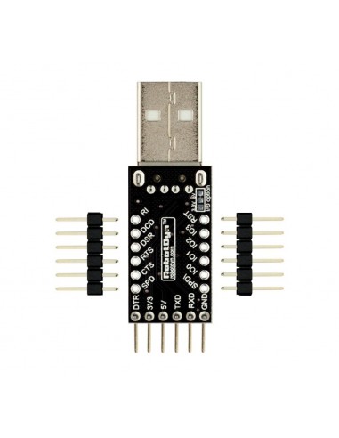 USB-Serial adapter/microcontroller CP2104, 5V/3.3V, digital I/O, USB-A