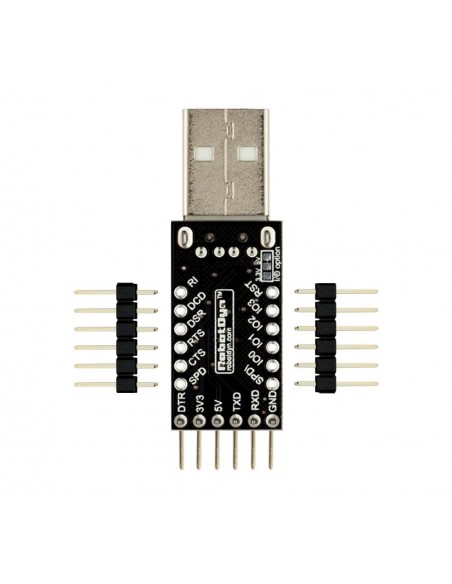 USB-Serial adapter/microcontroller CP2104, 5V/3.3V, digital I/O, USB-A