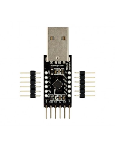 USB-Serial adapter/microcontroller CP2104, 5V/3.3V, digital I/O, USB-A