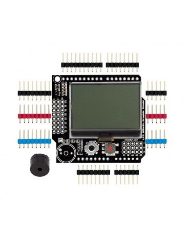 Graphic LCD 128x64 Buzzer Shield compatible for Arduino Uno, Mega 2560, Leonardo