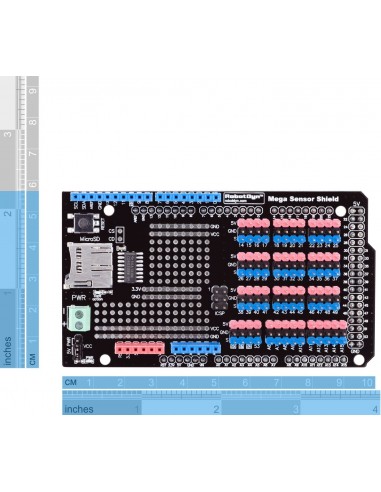 Sensor Shield for Arduino Mega 2560, with SD-card logger