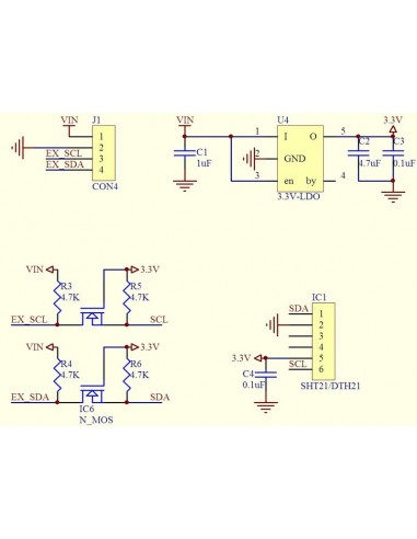Temperature and Humidity Sensor with I2C Si7021 10*12mm