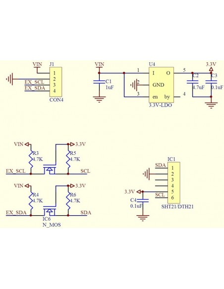Temperature and Humidity Sensor with I2C Si7021 10*12mm