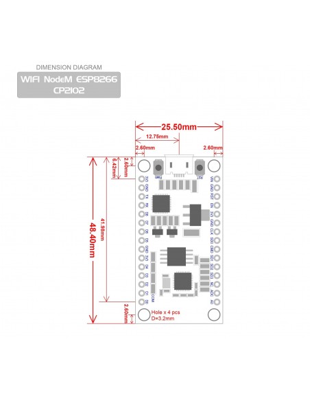 WIFI NodeM ESP8266, CP2102
