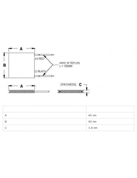TEC1-12706 Thermoelectric Peltier Cooler 12V 60W
