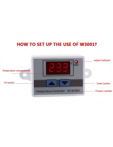 12V Digital Temperature Controller