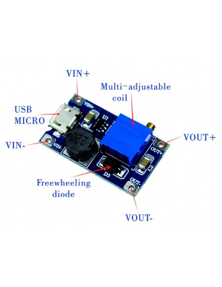 MT3608 DC-DC Step Up Power Module 2A