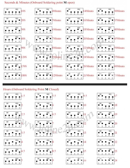 10s-24hour delay timer count down 3V 5V 12v 24V