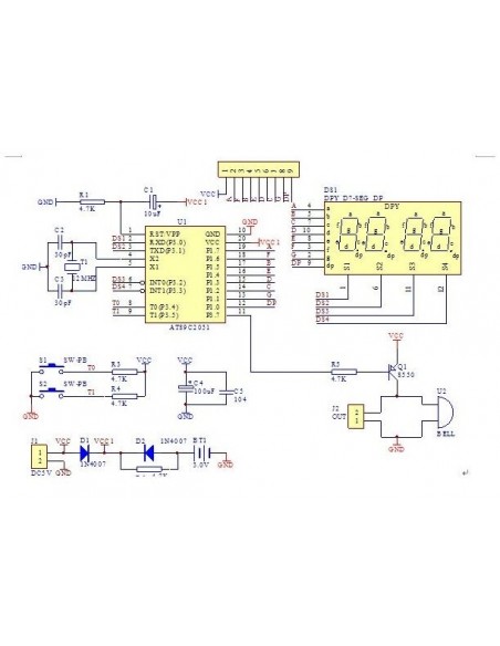 4 Bits Electronic Clock - DIY Kit 4 Bits Electronic Clock - DIY Kit