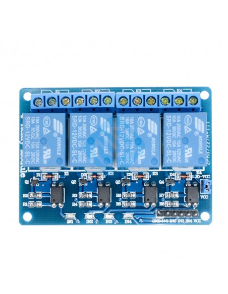 Реле - 4 канала 12V low level
