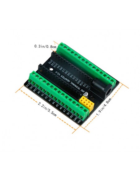 Nano Terminal Expansion Adapter Board with NRF2401+ Expansion Interface and DC Power