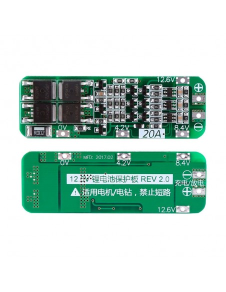 3S 20A Li-ion Lithium Battery 18650 Charger Protection Board BMS 12.6V